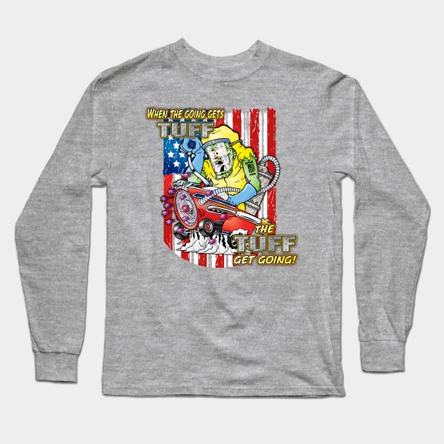 COVID Killer rat fink style design Long Sleeve T-Shirt by Artslave Custom Car Art